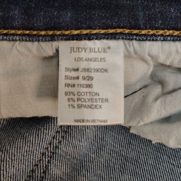 JUDY BLUE Cropped Slim 9 / 29 Women's High Rise Solid Stretch Jeans - Picture 4 of 4